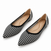 Women’s Houndstooth Knit Ballet Flats