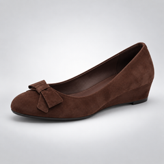 Women’s Retro Sheepskin Suede Wedge Shoes.