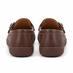 Women’s Soft Leather Silver Buckle Loafers