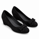 Women’s Retro Sheepskin Suede Wedge Shoes.