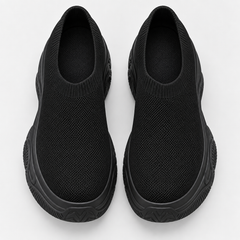 Knit Platform Slip-On Sneakers