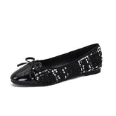 Women’s Tweed Bow Flat Shoes