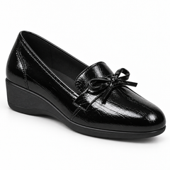 Women’s Patent Bow Wedge Loafers