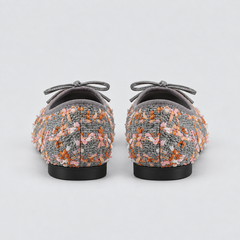 Women’s Tweed Bow Flat Shoes