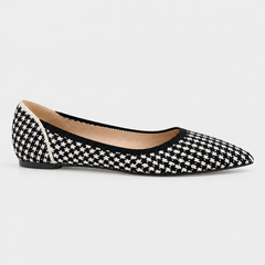 Women’s Houndstooth Knit Ballet Flats