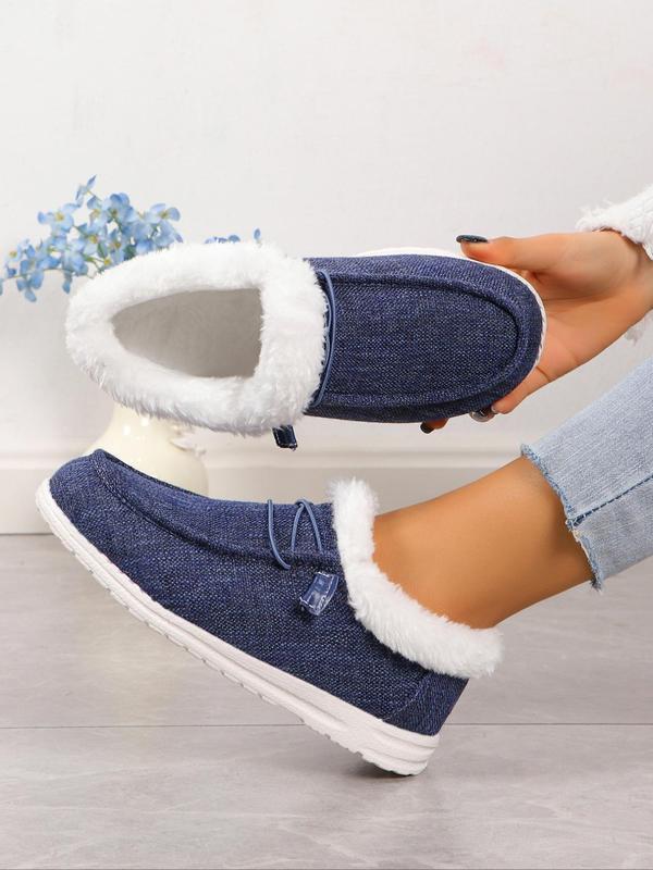 Women’s Fleece-Lined Slip-On Loafers – Warm & Comfortable Casual Shoes