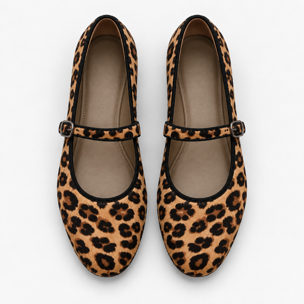 Women’s Soft-Sole Leopard-Print Mary Jane Flats