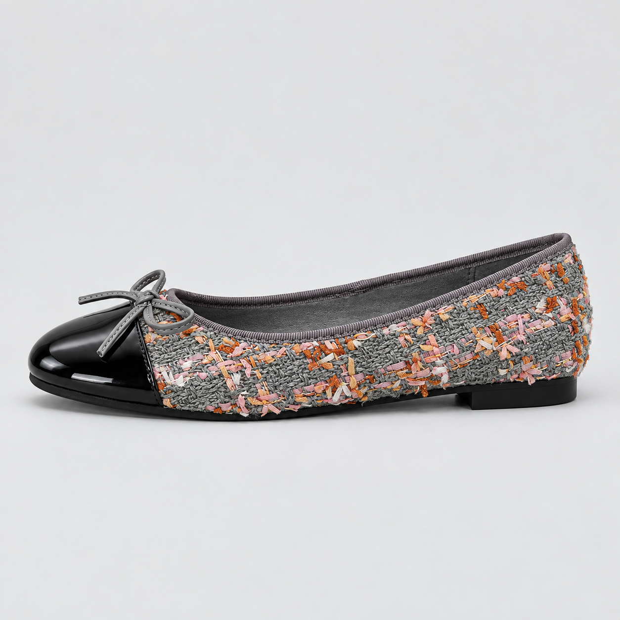 Women’s Tweed Bow Flat Shoes