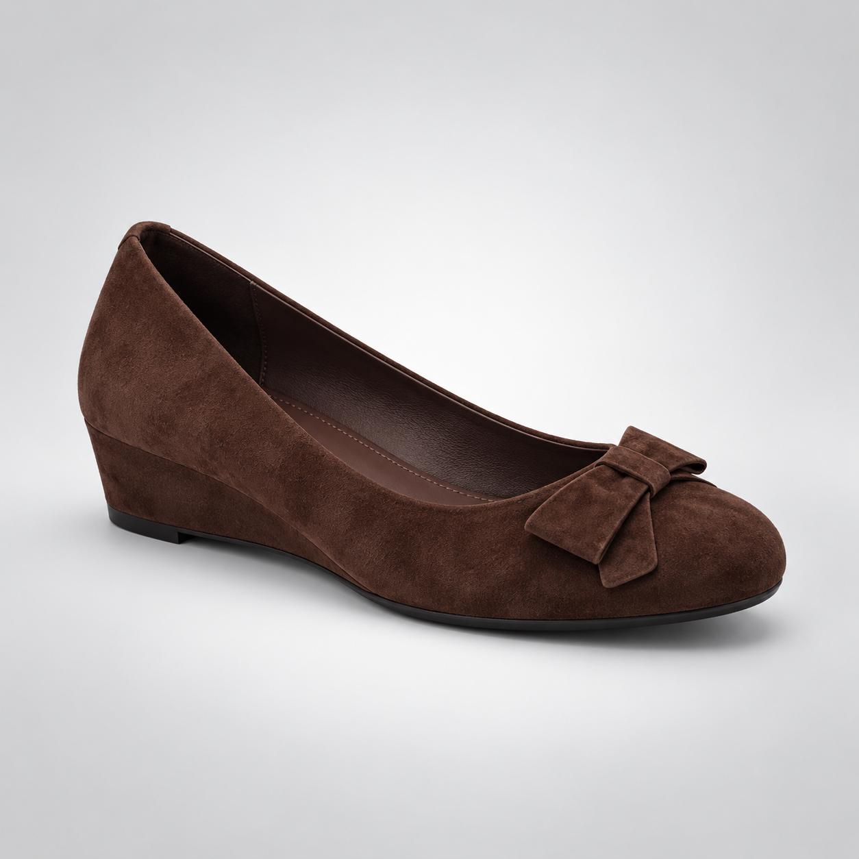 Women’s Retro Sheepskin Suede Wedge Shoes.