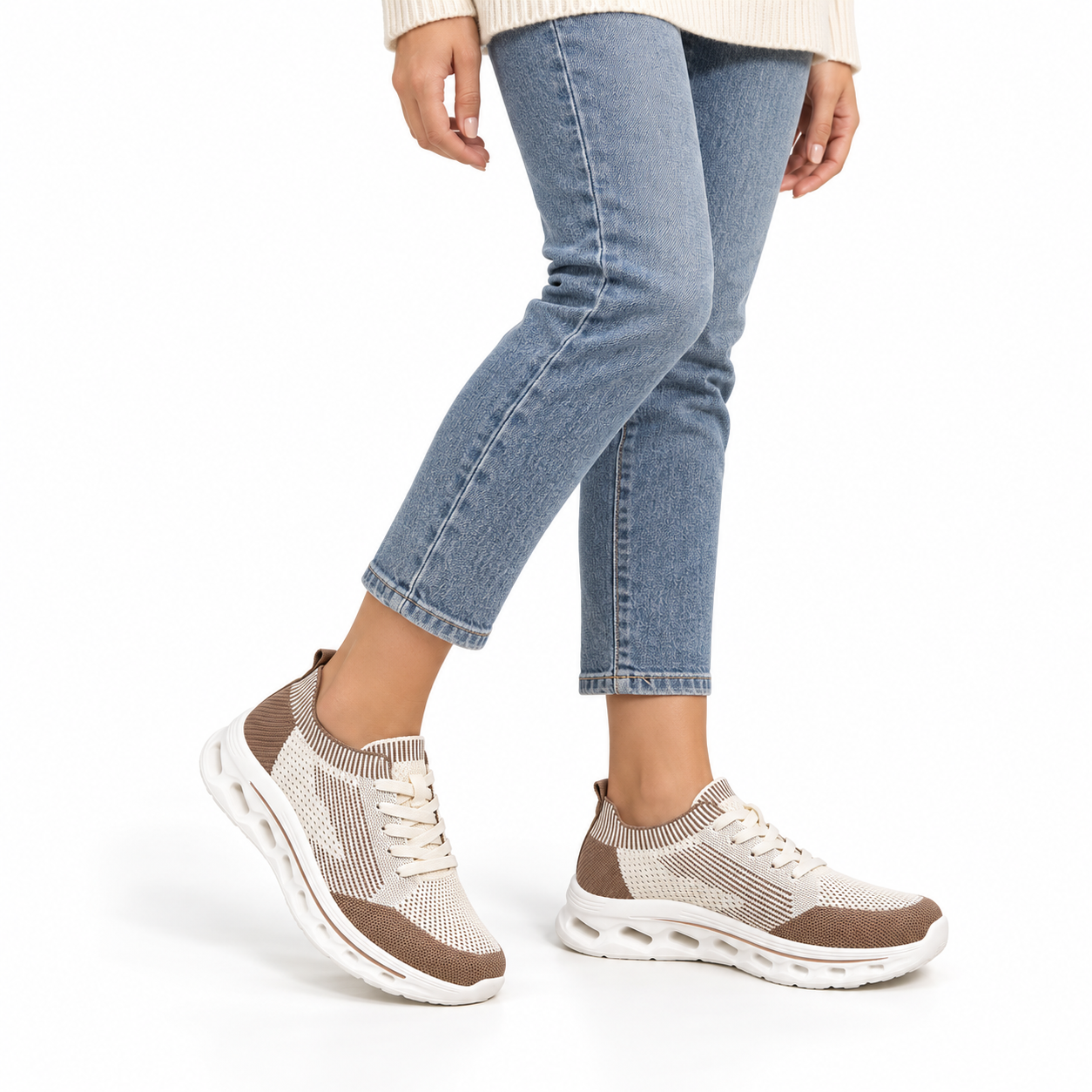 Women’s Vintage Contrast Stripe Casual Sneakers