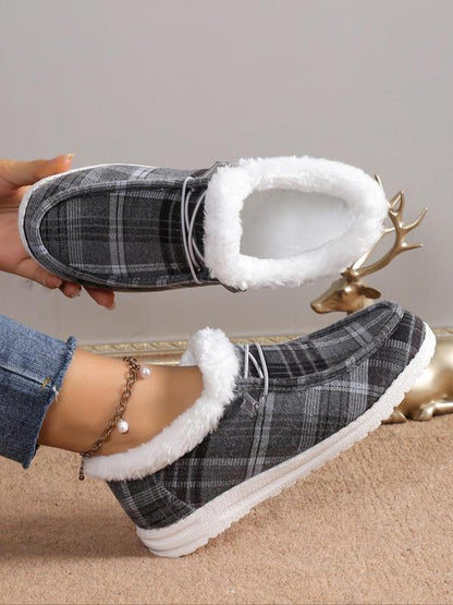 Women’s Fleece-Lined Slip-On Loafers – Warm & Comfortable Casual Shoes