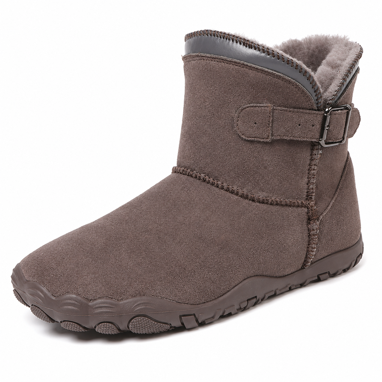 Women’s Fleece-Lined Buckle Ankle Boots