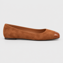 Women’s Colorblock Suede Square-Toe Flats