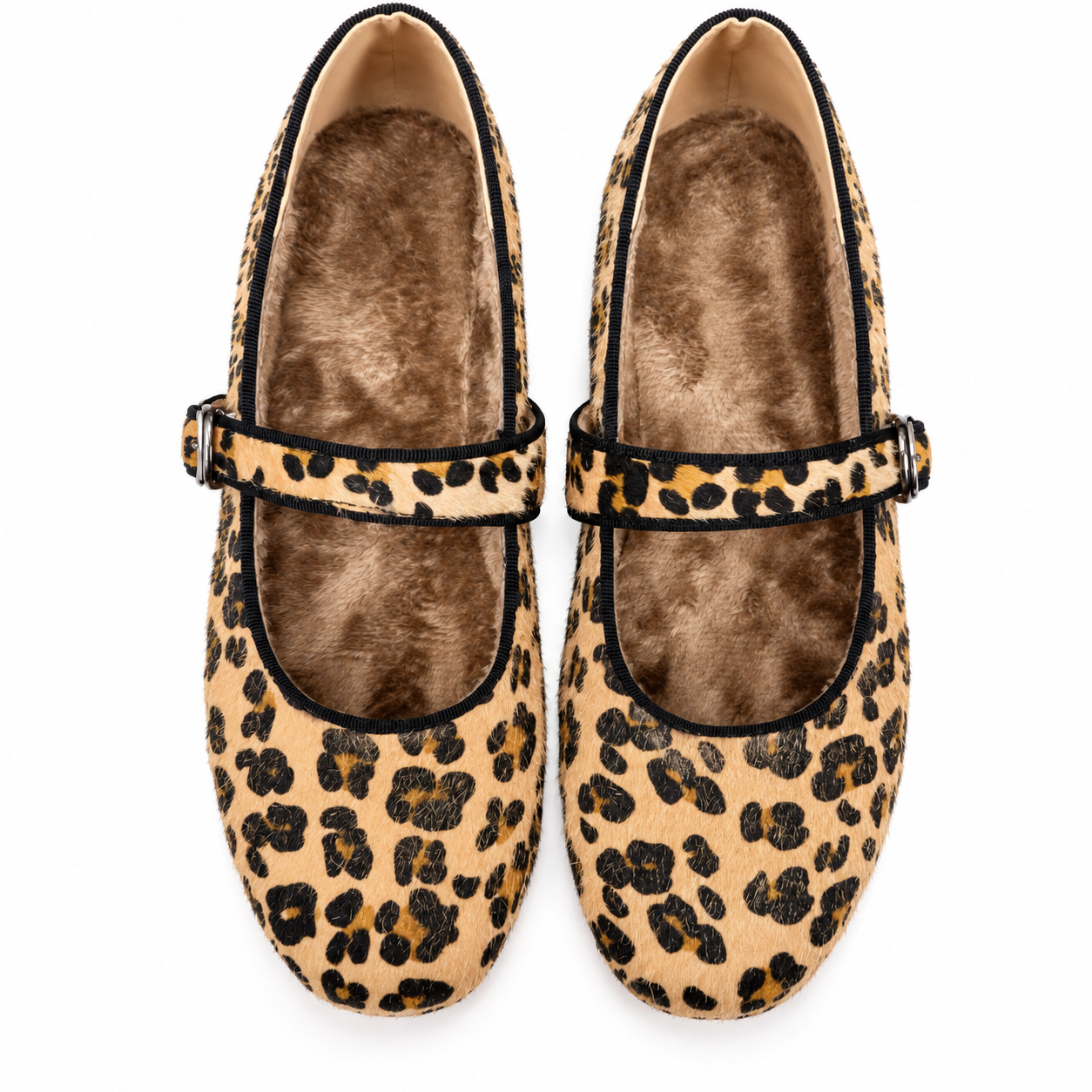 Women’s Soft-Sole Leopard-Print Mary Jane Flats
