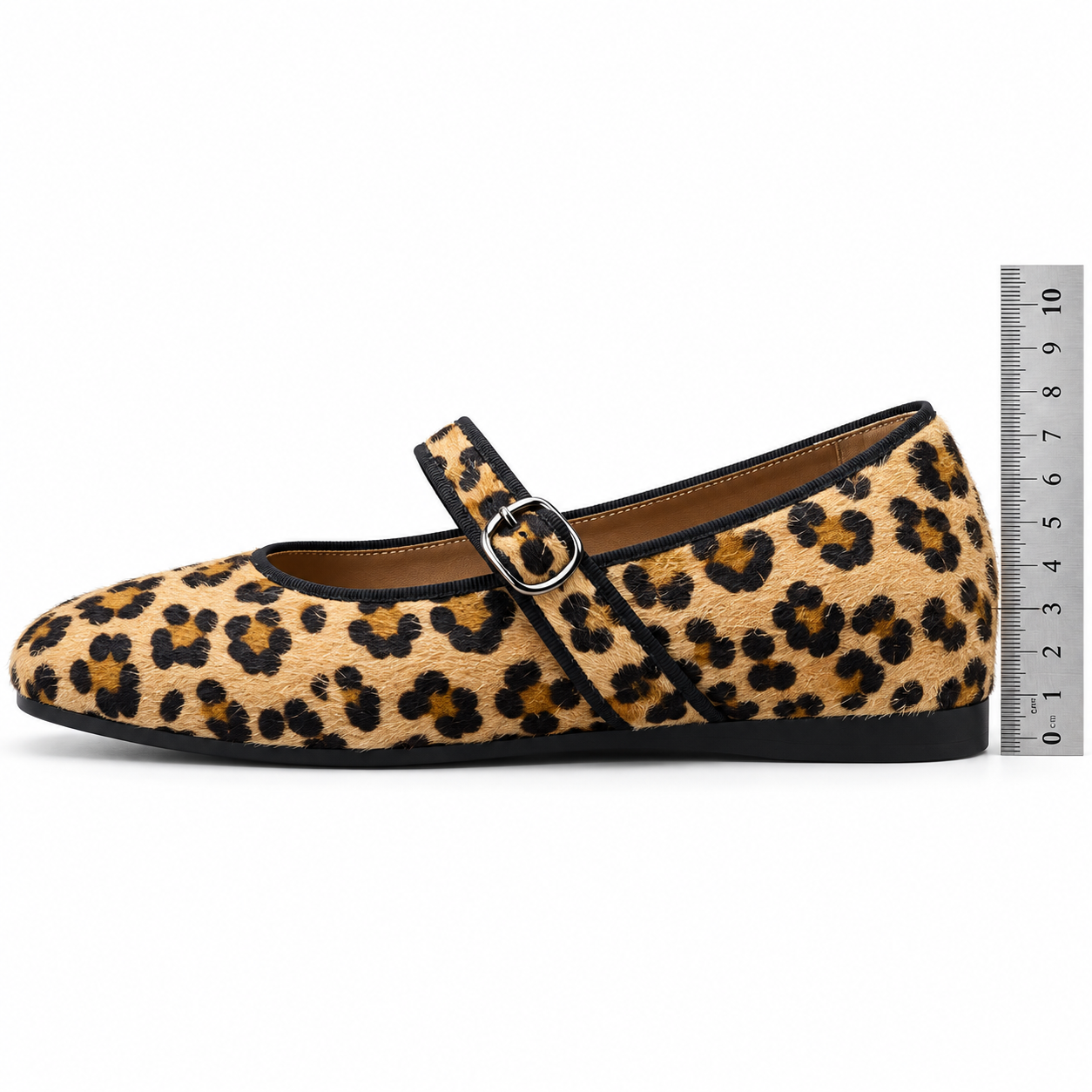 Women’s Soft-Sole Leopard-Print Mary Jane Flats