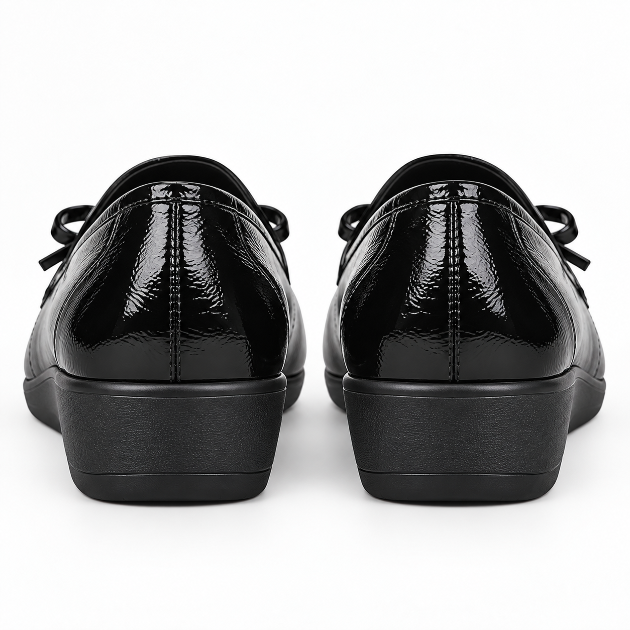 Women’s Patent Bow Wedge Loafers