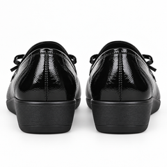 Women’s Patent Bow Wedge Loafers