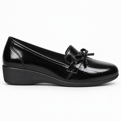 Women’s Patent Bow Wedge Loafers