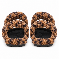 Women’s Fuzzy Double-Strap Slide Slippers