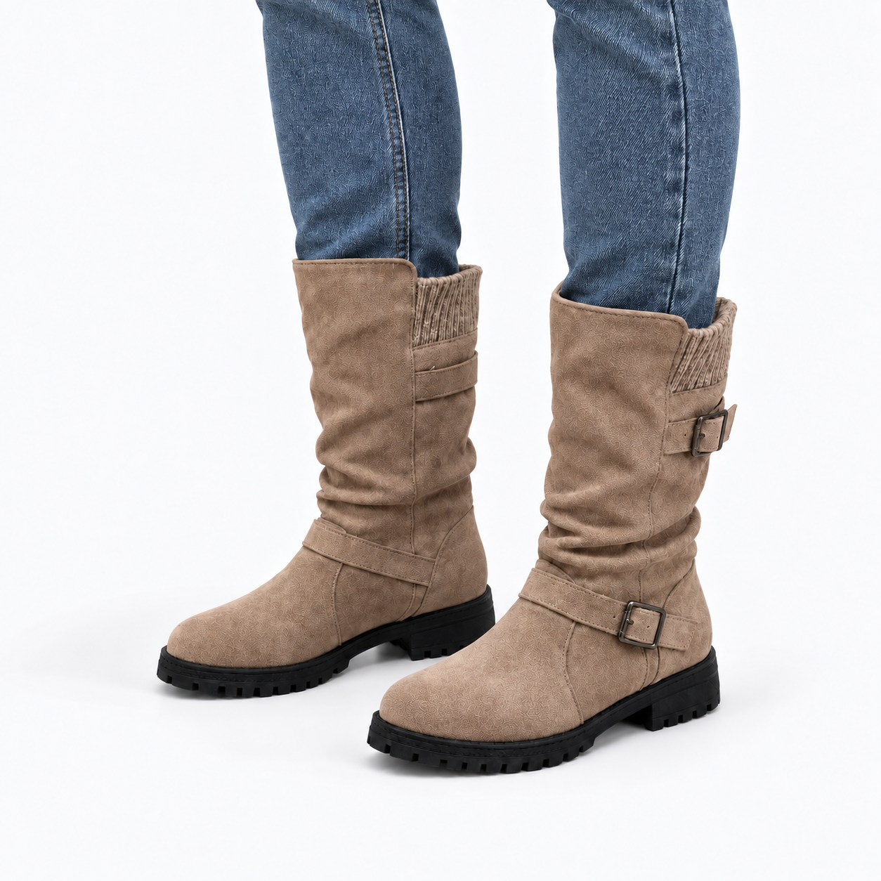 Women’s Casual Slouch Mid-Calf Boots