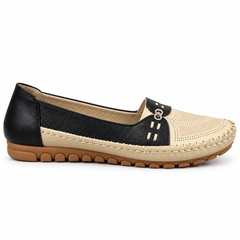 Chain-Detail Slip-On Flats