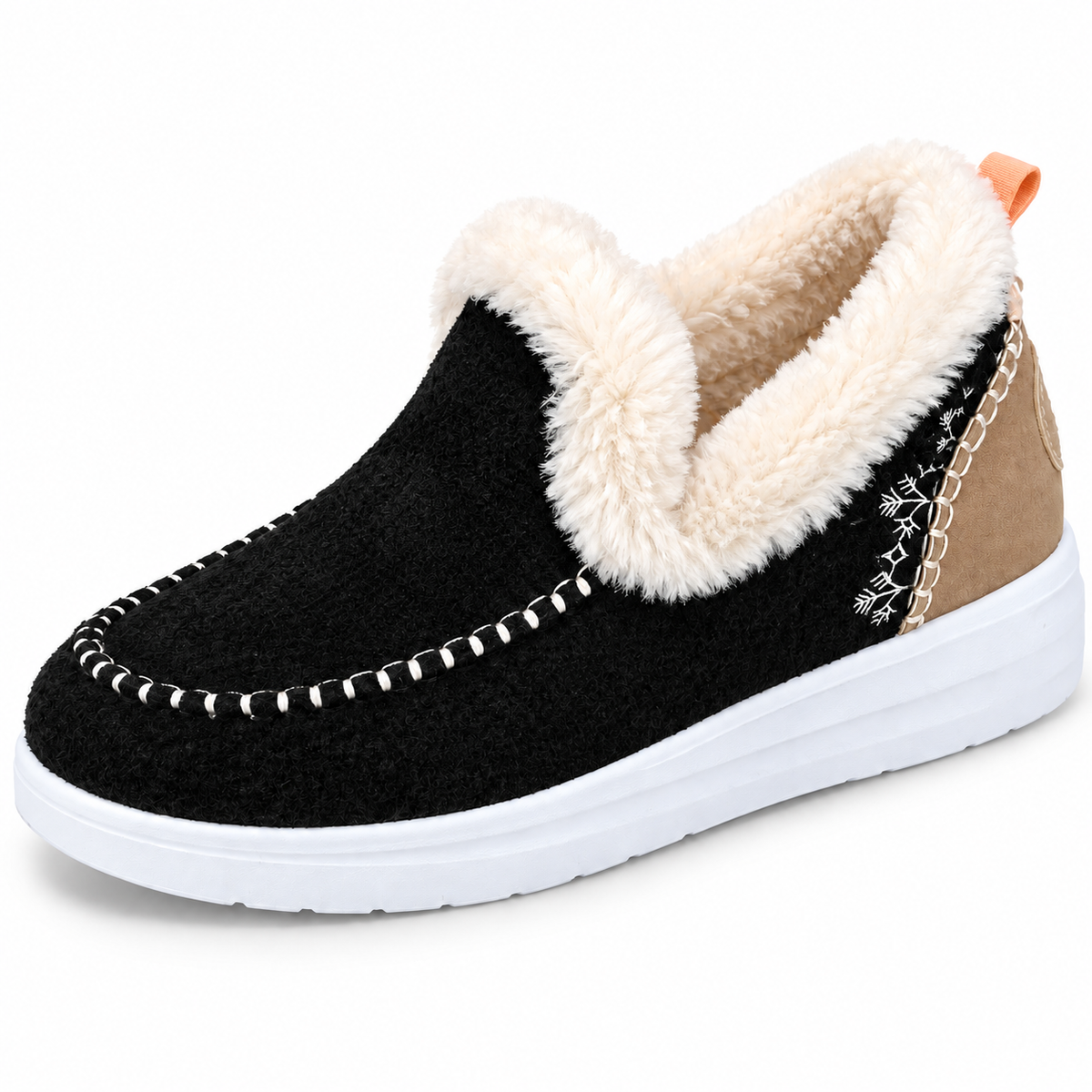 Fleece-Lined Slip-On Winter Boots