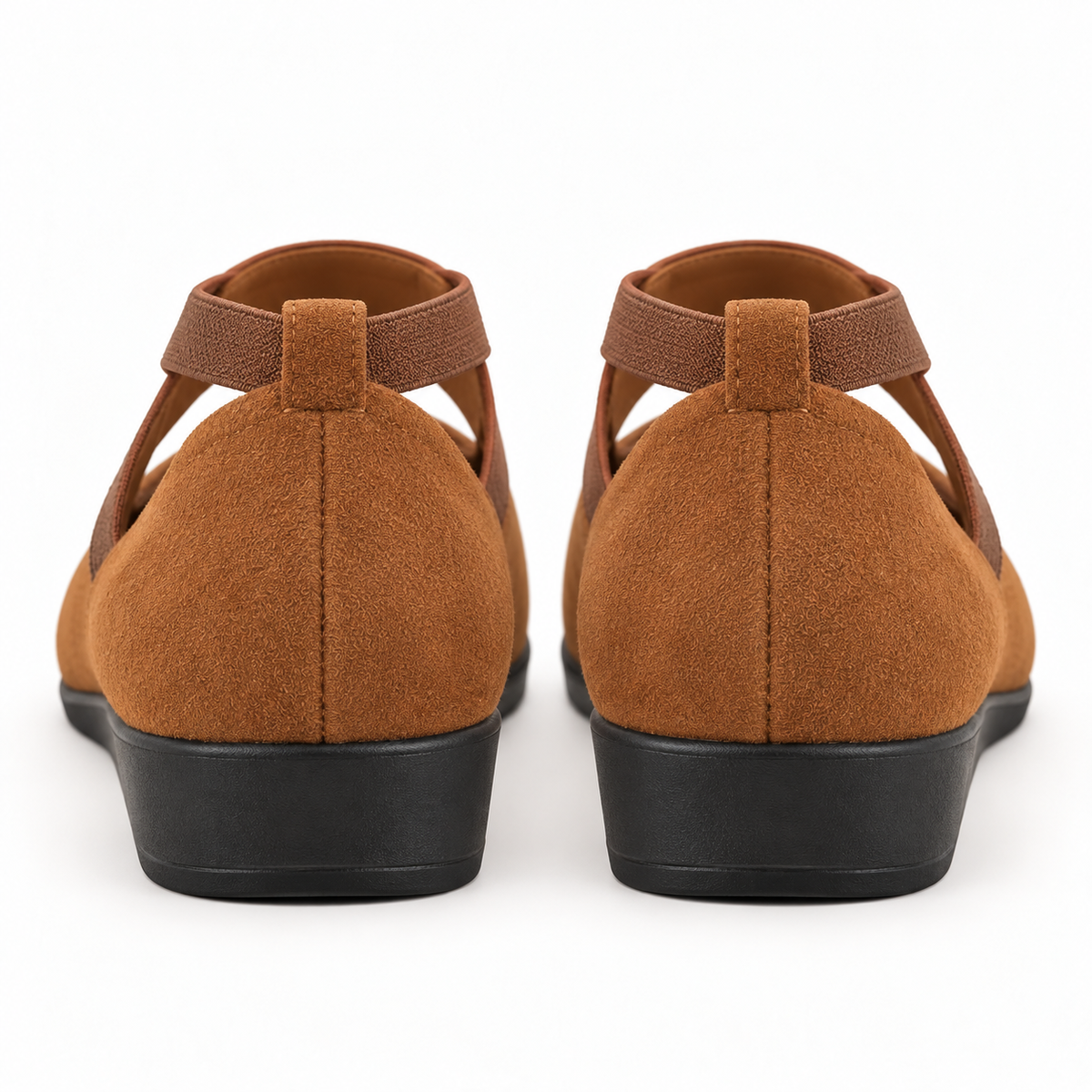 🔥Hot Sale🔥Elegant Solid Color Elastic Strap Low Wedge Shoes