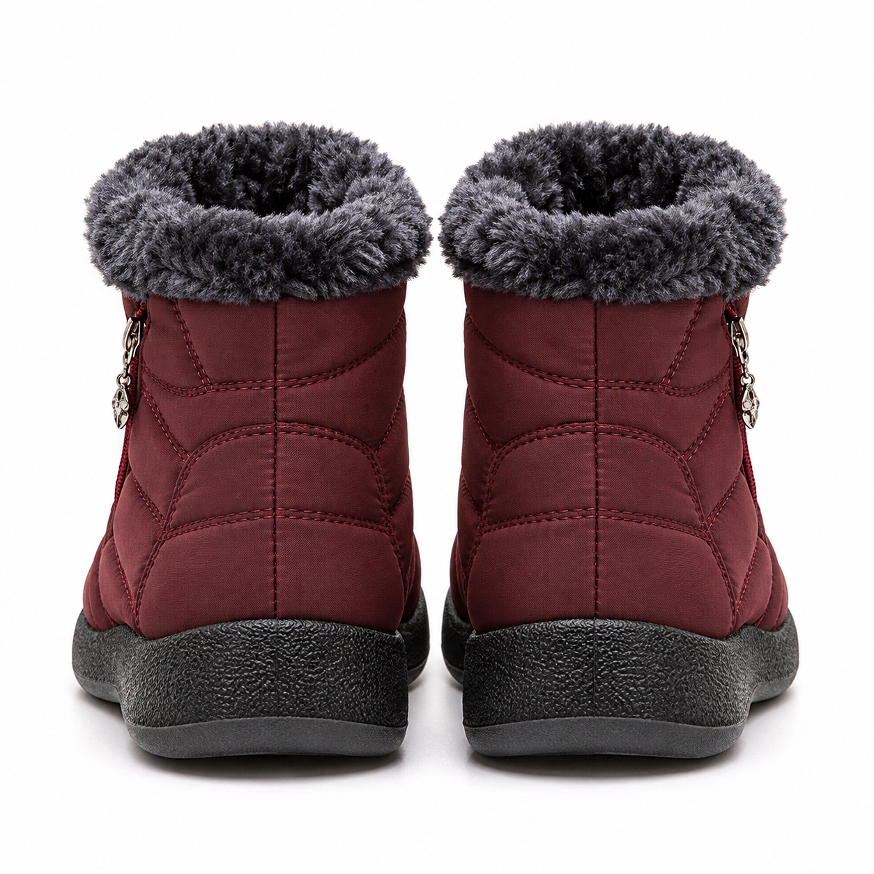 Plush-Lined Quilted Snow Boots