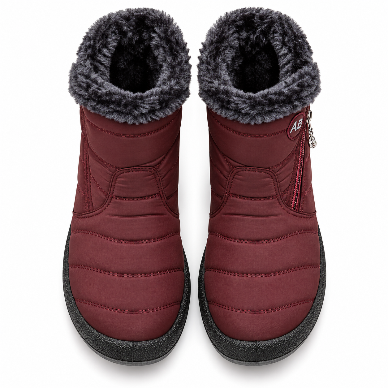 Plush-Lined Quilted Snow Boots