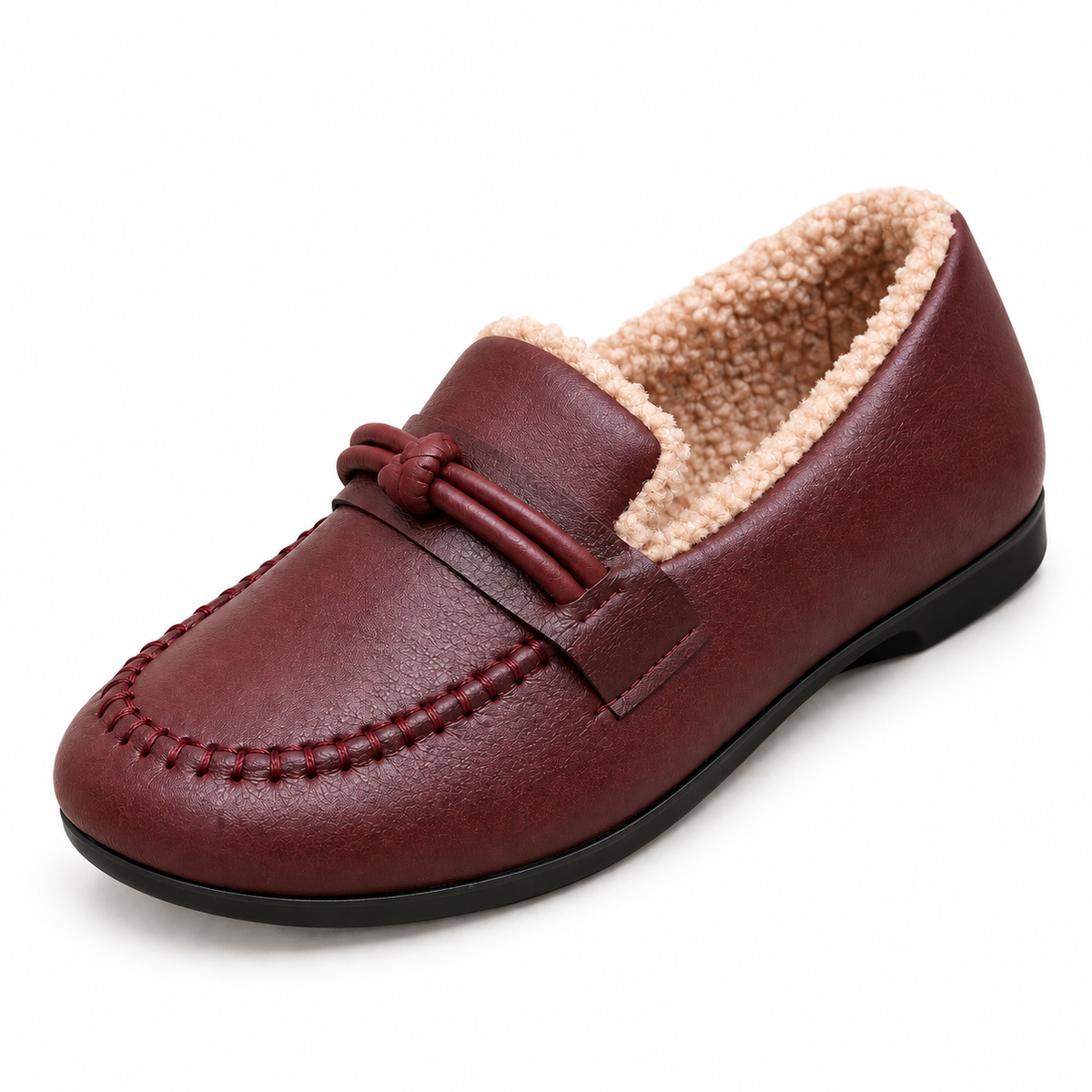 Sherpa-Lined Moccasin Loafers