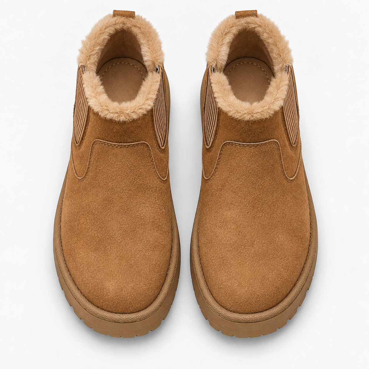 Fur-Lined Platform Snow Boots