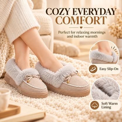 🔥55% OFF TODAY🔥2026 Women's Cozy Winter Ankle Boots – Warm Furry Bow Style