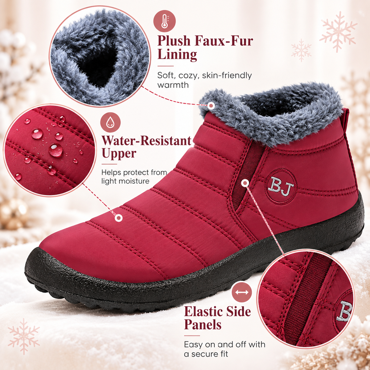 🔥Last Day Sale 55%🔥 2026 Lightweight Snow Boots – Cozy Fleece-Lined Everyday Footwear