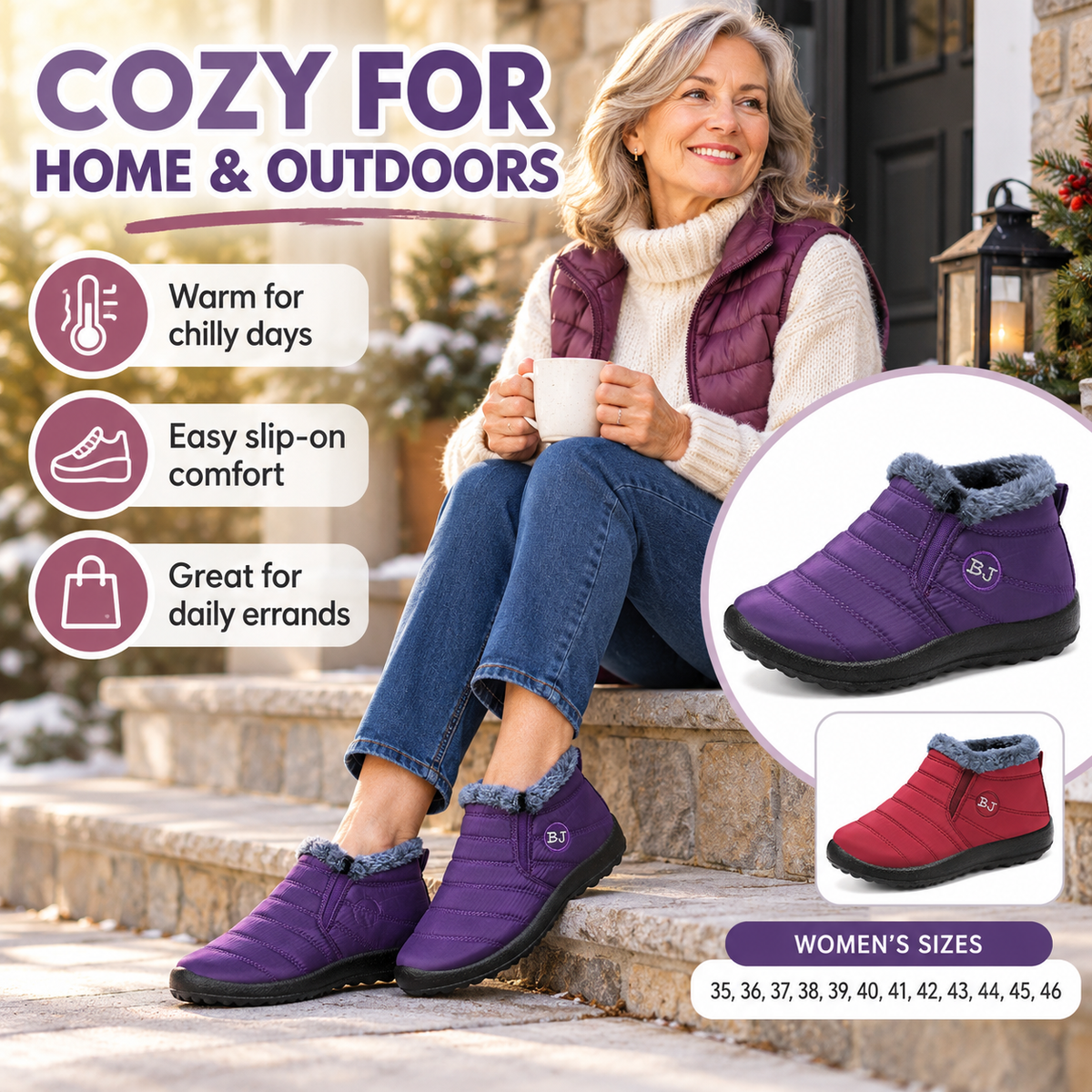 🔥Last Day Sale 55%🔥 2026 Lightweight Snow Boots – Cozy Fleece-Lined Everyday Footwear