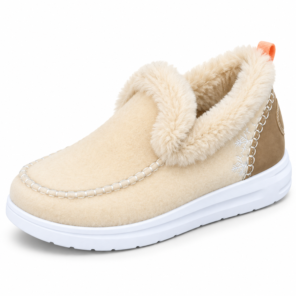 Fleece-Lined Slip-On Winter Boots