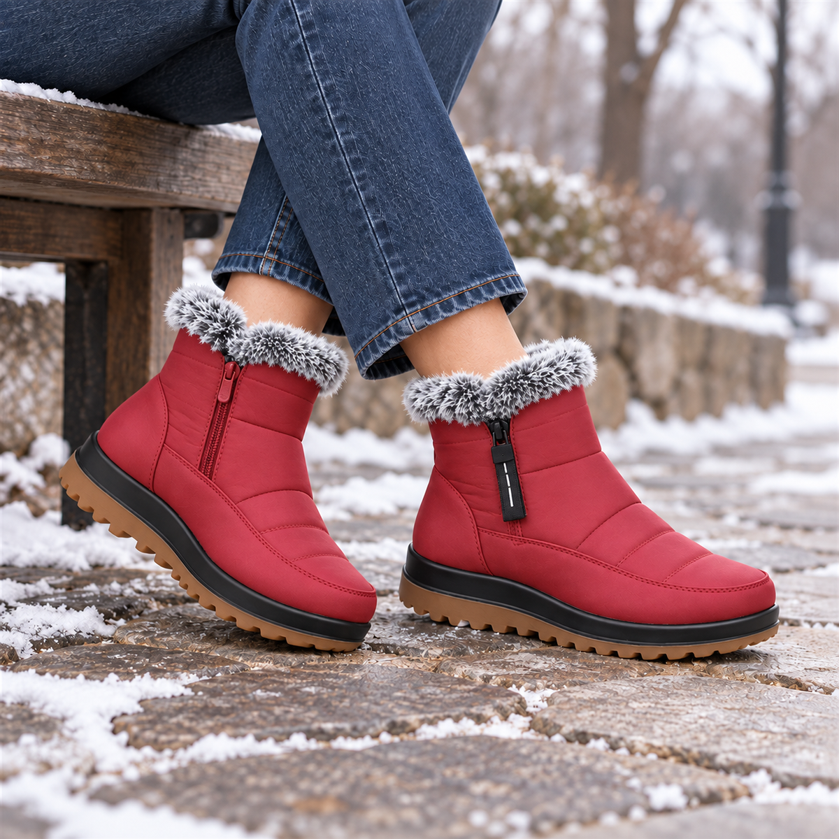 Women's Winter Waterproof Warm Cotton Boots👢