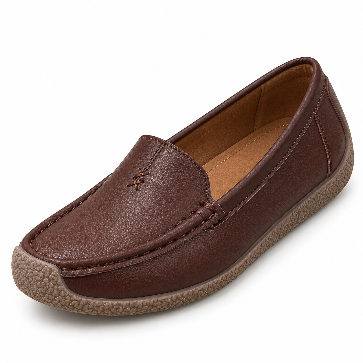 Cushioned Suede-Look Loafers