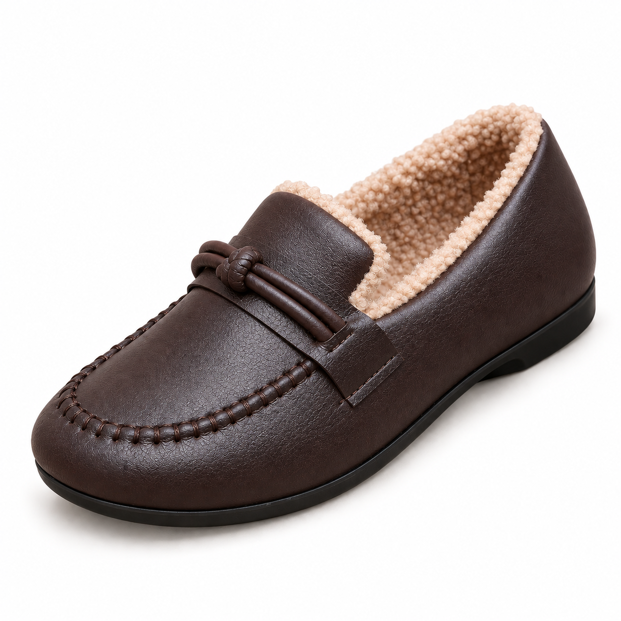 Sherpa-Lined Moccasin Loafers