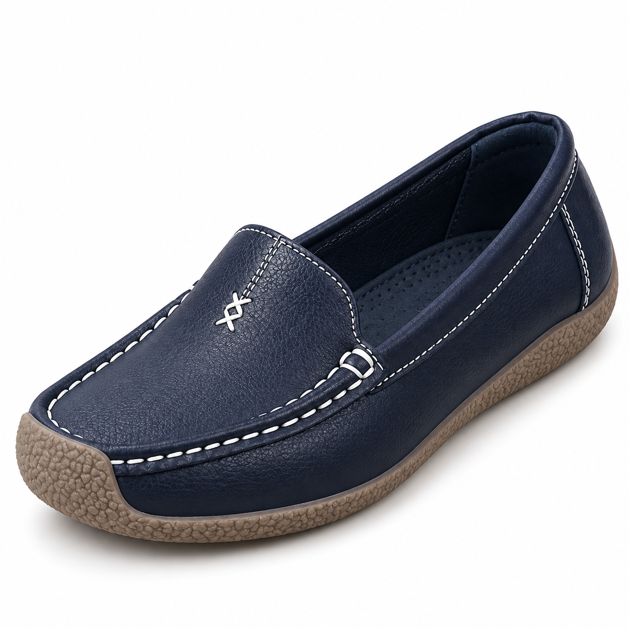 Cushioned Suede-Look Loafers