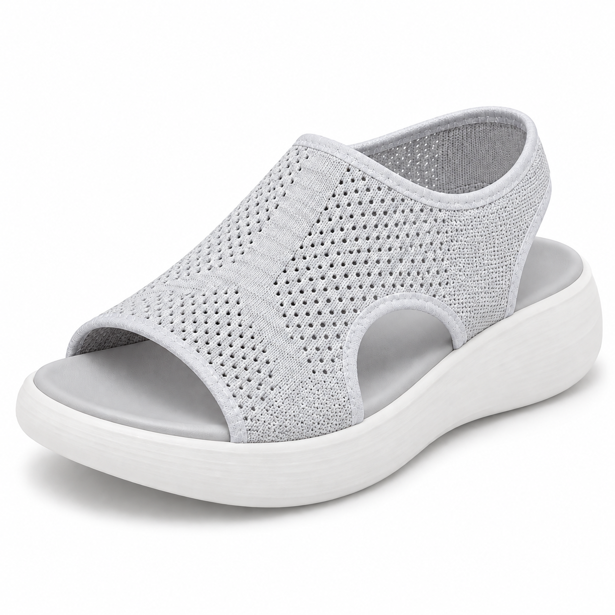 Breathable Knit Platform Sandals