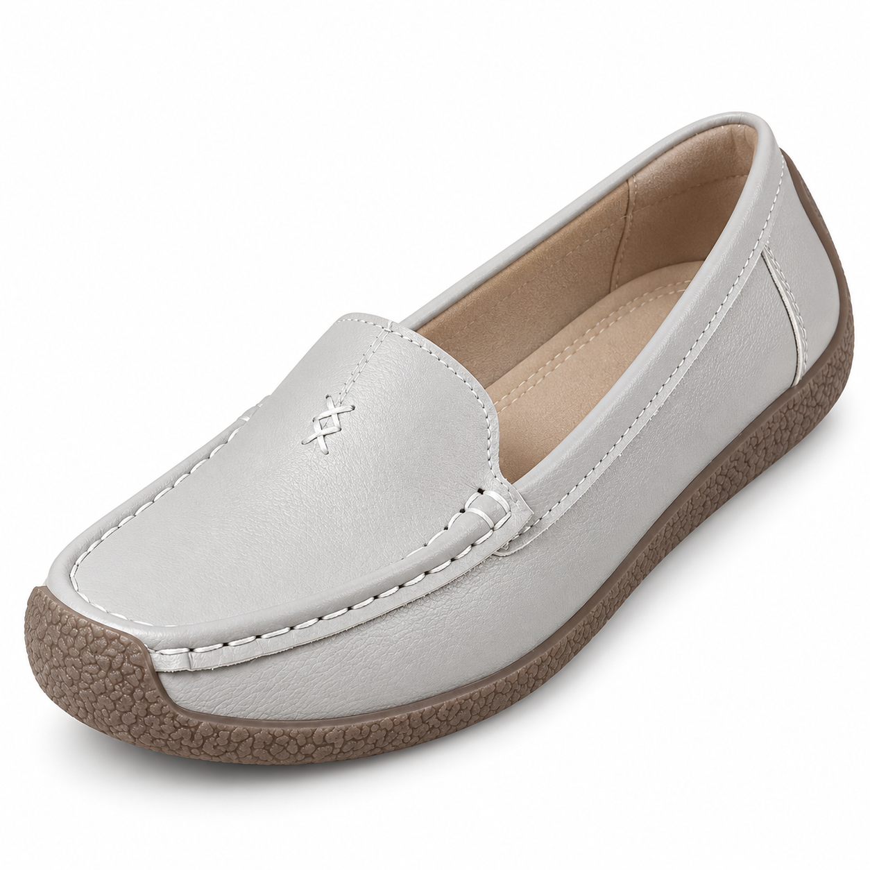 Cushioned Suede-Look Loafers