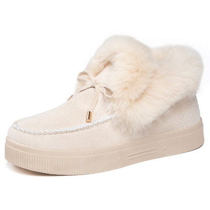 🔥55% OFF TODAY🔥2026 Women's Cozy Winter Ankle Boots – Warm Furry Bow Style