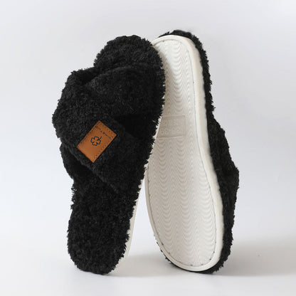 Women’s CloudSoft Crisscross Fuzzy Slippers