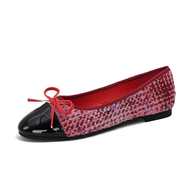 Women’s Tweed Bow Flat Shoes