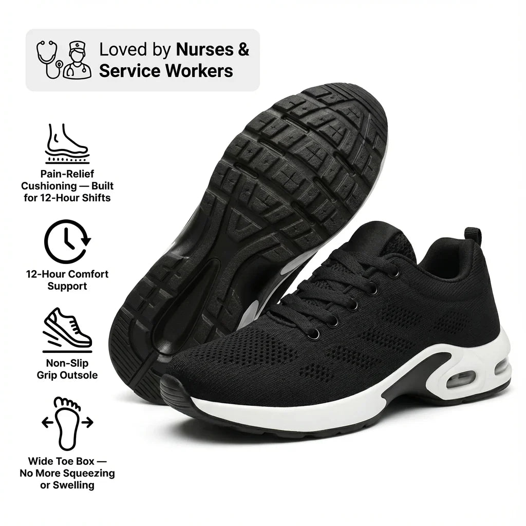 Homeveloa™ Pro — 12-Hour Shift Shoes for All-Day Foot, Knee & Back Pain Relief