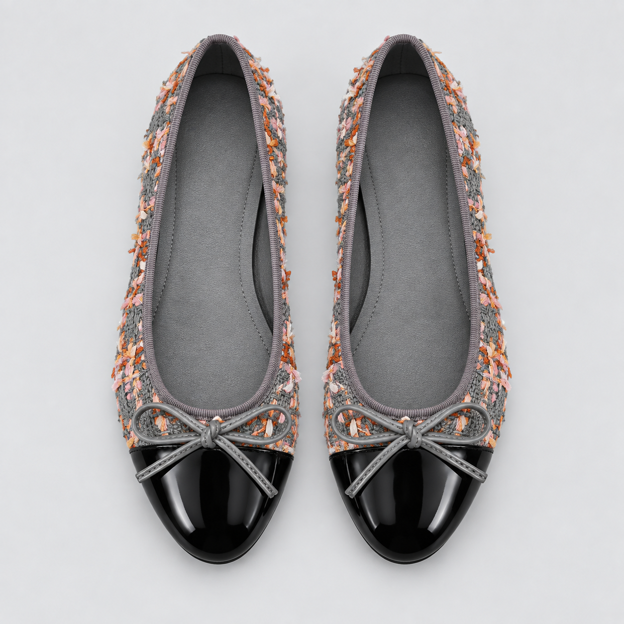 Women’s Tweed Bow Flat Shoes
