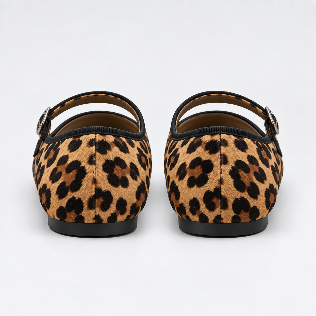 Women’s Soft-Sole Leopard-Print Mary Jane Flats