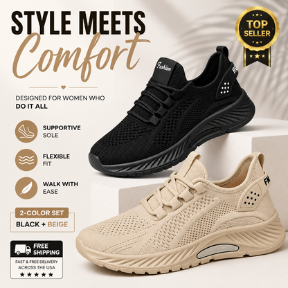Women’s Orthopedic Support Sneakers – Walk Comfortably All Day