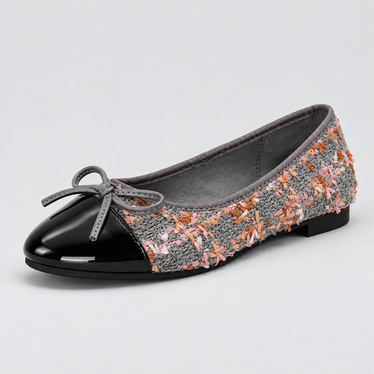 Women’s Tweed Bow Flat Shoes