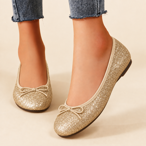 🔥Last Day Sale 58%🔥Women’s Glitter Comfort Ballet Flats – Cushioned Support & All-Day Comfort